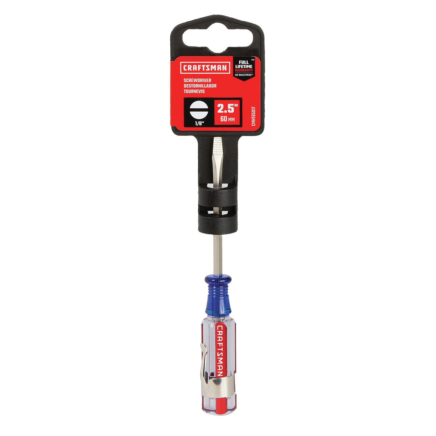 Craftsman 1/8 in. X 2-1/2 in. L Slotted Screwdriver 1 pc