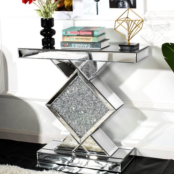 Contemporary Mirrored Console Table