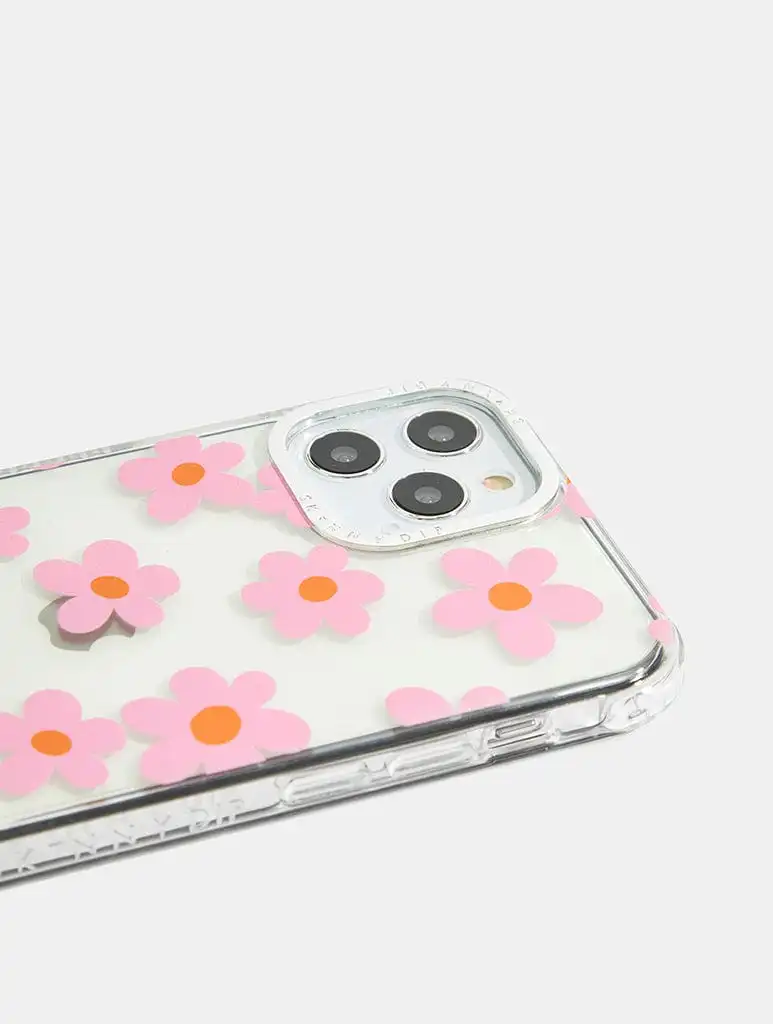 Pink And Orange Flower Shock iPhone Case
