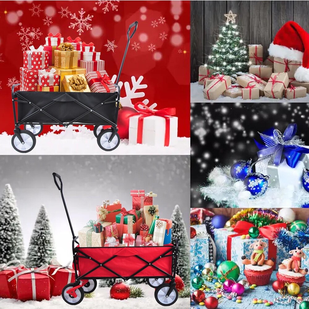 Outdoor Utility Folding Wagon Shopping Beach Cart