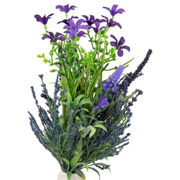 Lavender And Fern Artificial Silk Floral Bouquet