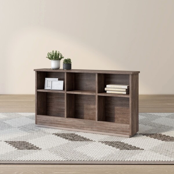 DH BASIC Transitional 6-Shelf Bookcase Headboard by Denhour - - 29849627