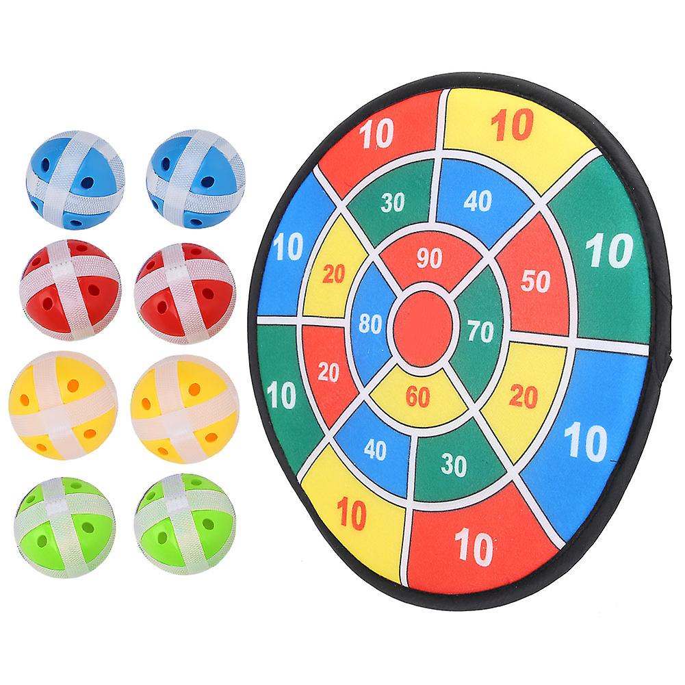 Dartboard Set With 8 Balls Colorful Lint Dart Board Game For Children Adult