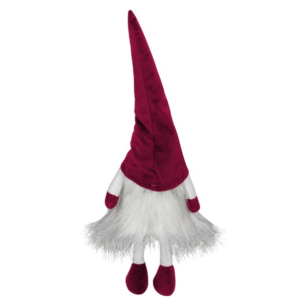 Lighted Red And White Sitting Gnome Tabletop Christmas Decoration