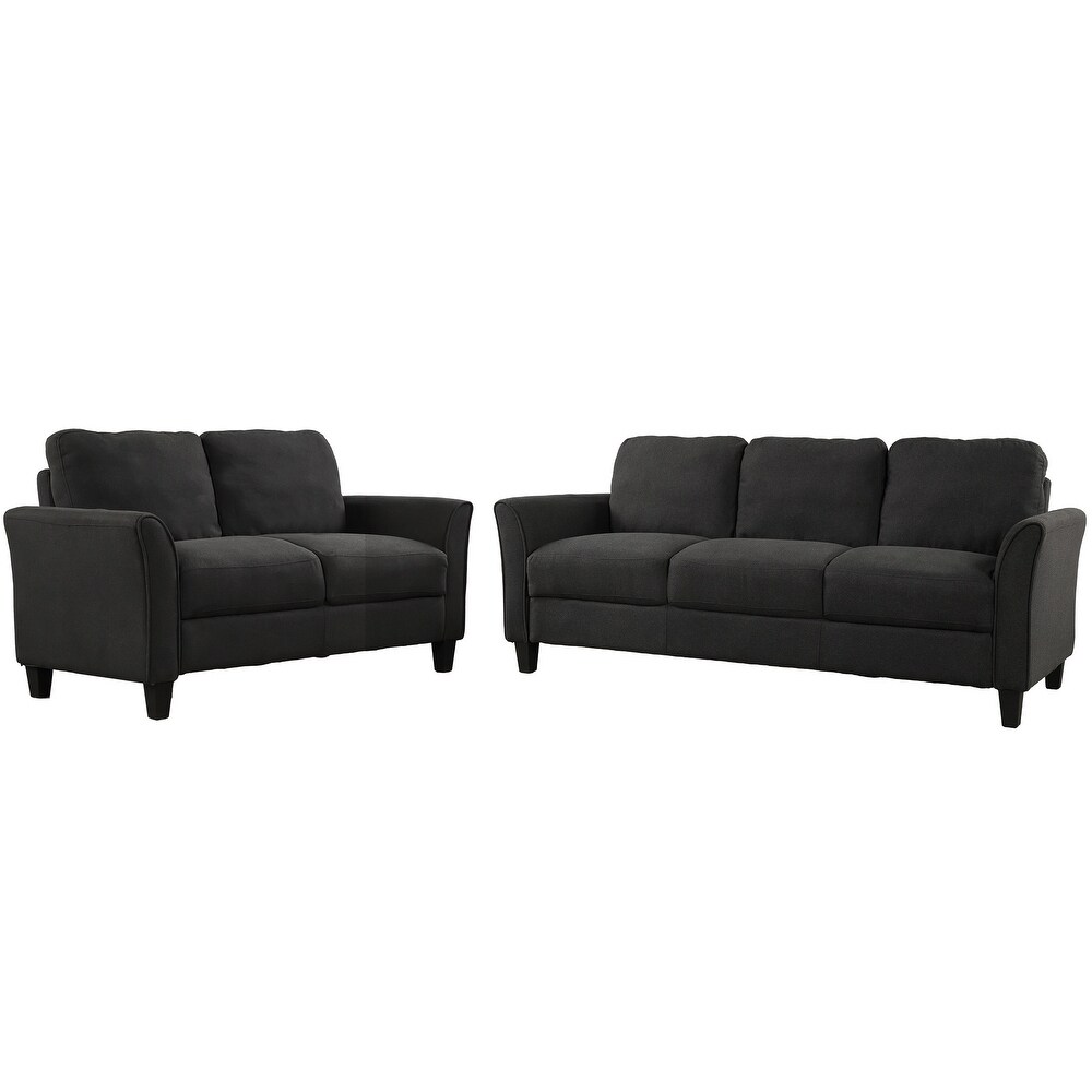 Transitional Style Polyester blend 3 Piece Sofa Set