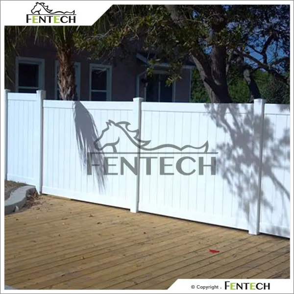 Fentech pvc fence supplies Quality Assurance Widely Used American style Customized  White gardening pvc fencing post and rail