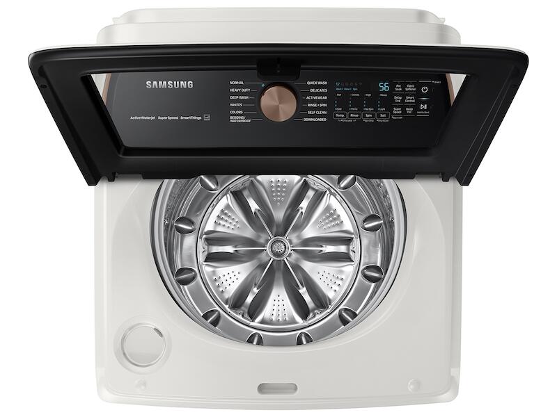 Samsung WA55A7300AE 5.5 Cu. Ft. Extra-Large Capacity Smart Top Load Washer With Super Speed Wash In Ivory