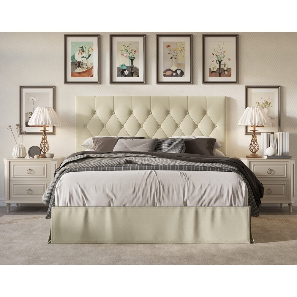 Zachary Tufted Upholstered Platform Bed