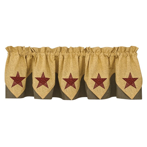 Park Designs Star Lined Point Valance 15 quot l