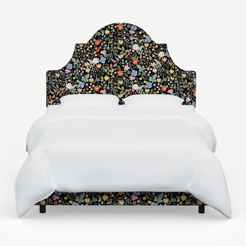 Rifle Paper Co. Marion Strawberry Fields Black Twin Bed