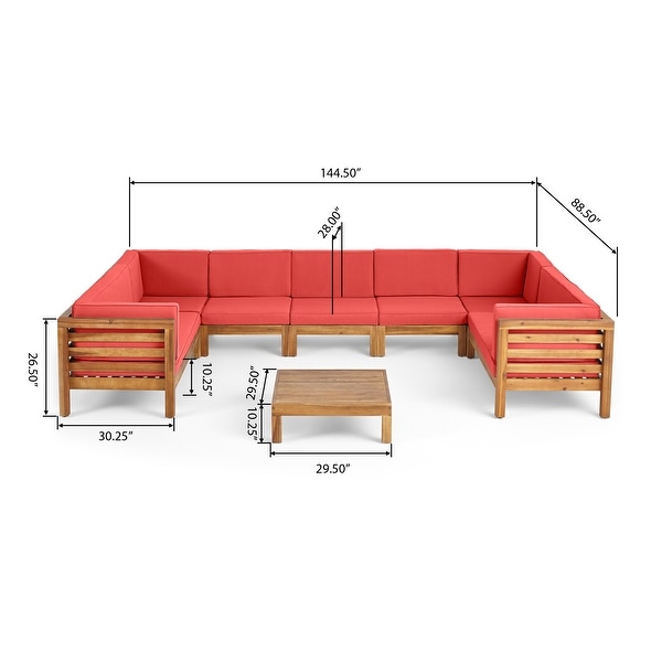 Oana Outdoor Acacia Sectional Sofa Set by Christopher Knight Home