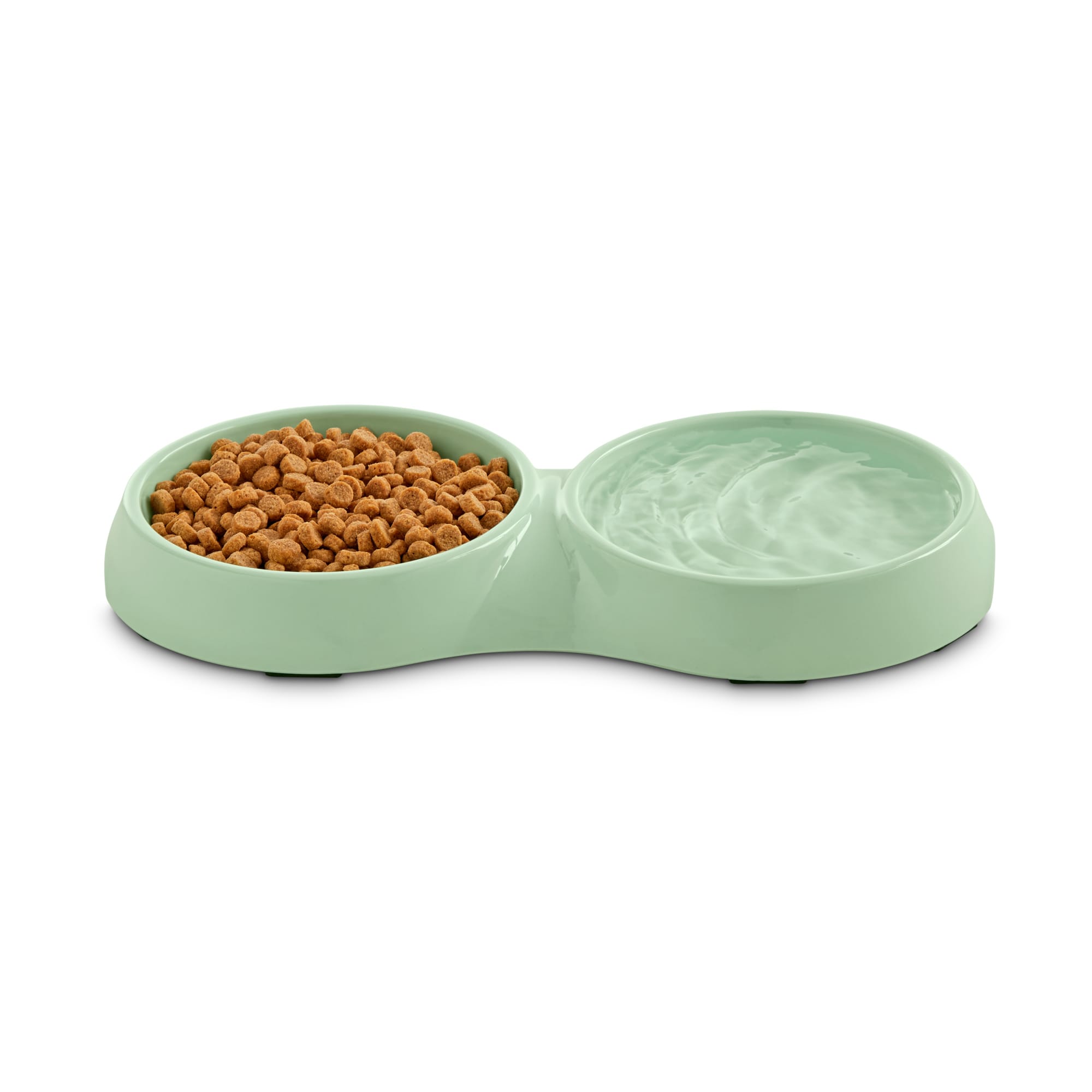 HARMONY Mint Double Cat Bowl Base， 3/4 Cup