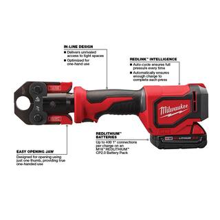 MW M18 18V Lithium-Ion Cordless Short Throw Press Tool Kit with 3 PEX Crimp Jaws and Hackzall 2674-22C-2625-20