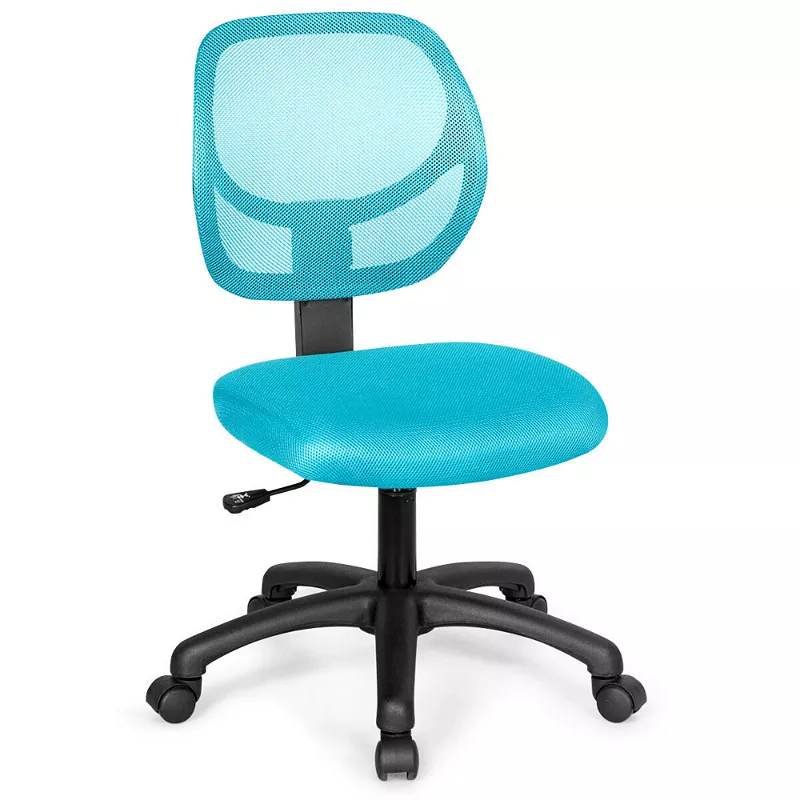 Low-back Computer Task Chair with Adjustable Height and Swivel Casters