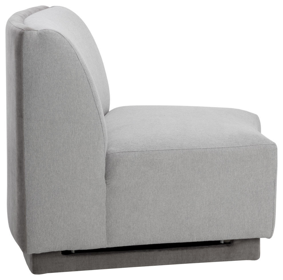 Jaclyn Modular Armless Chair Egypt Light Grey / Danny Medium Grey   Transitional   Armchairs And Accent Chairs   by Sunpan Modern Home  Houzz