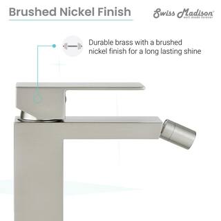 Swiss Madison Concorde Single-Handle Bidet Faucet in Brushed Nickel SM-DF80N