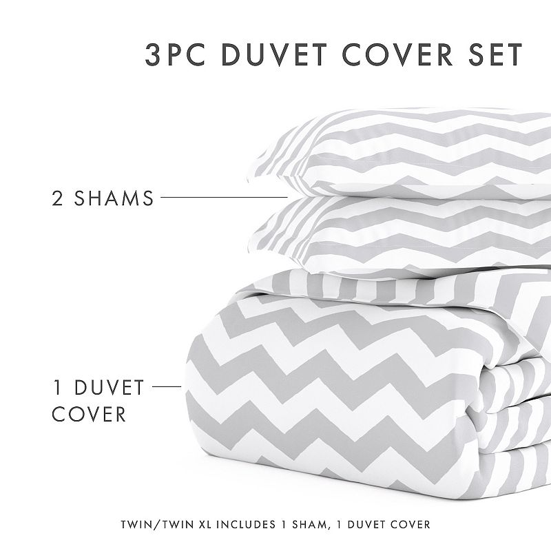 Urban Loft's Geometric Patterns Duvet Cover Bed Set with Shams