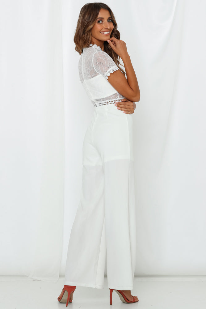 Love Amazes Me Jumpsuit White