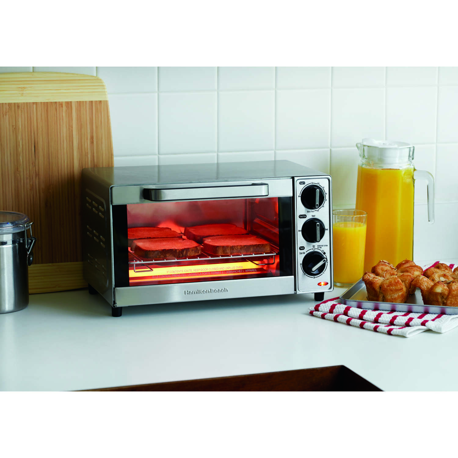 Hamilton Beach Stainless Steel Silver Toaster Oven 8.7 in. H X 11.5 in. W X 15 in. D