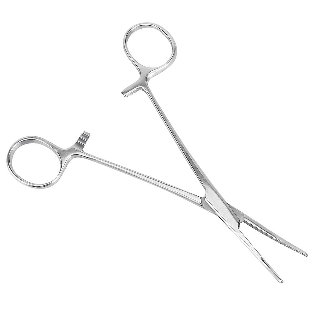 Surgical Haemostatic Hemostatic Forceps Stainless Steel Curved Tip Pliers Pet Hair Tweezers 16cm