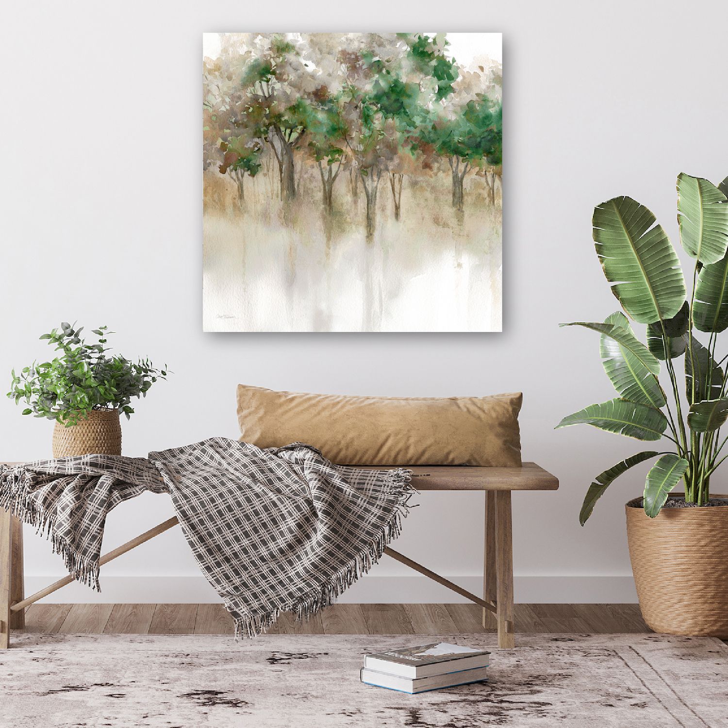 COURTSIDE MARKET Green Forest Reflections II Canvas Wall Art