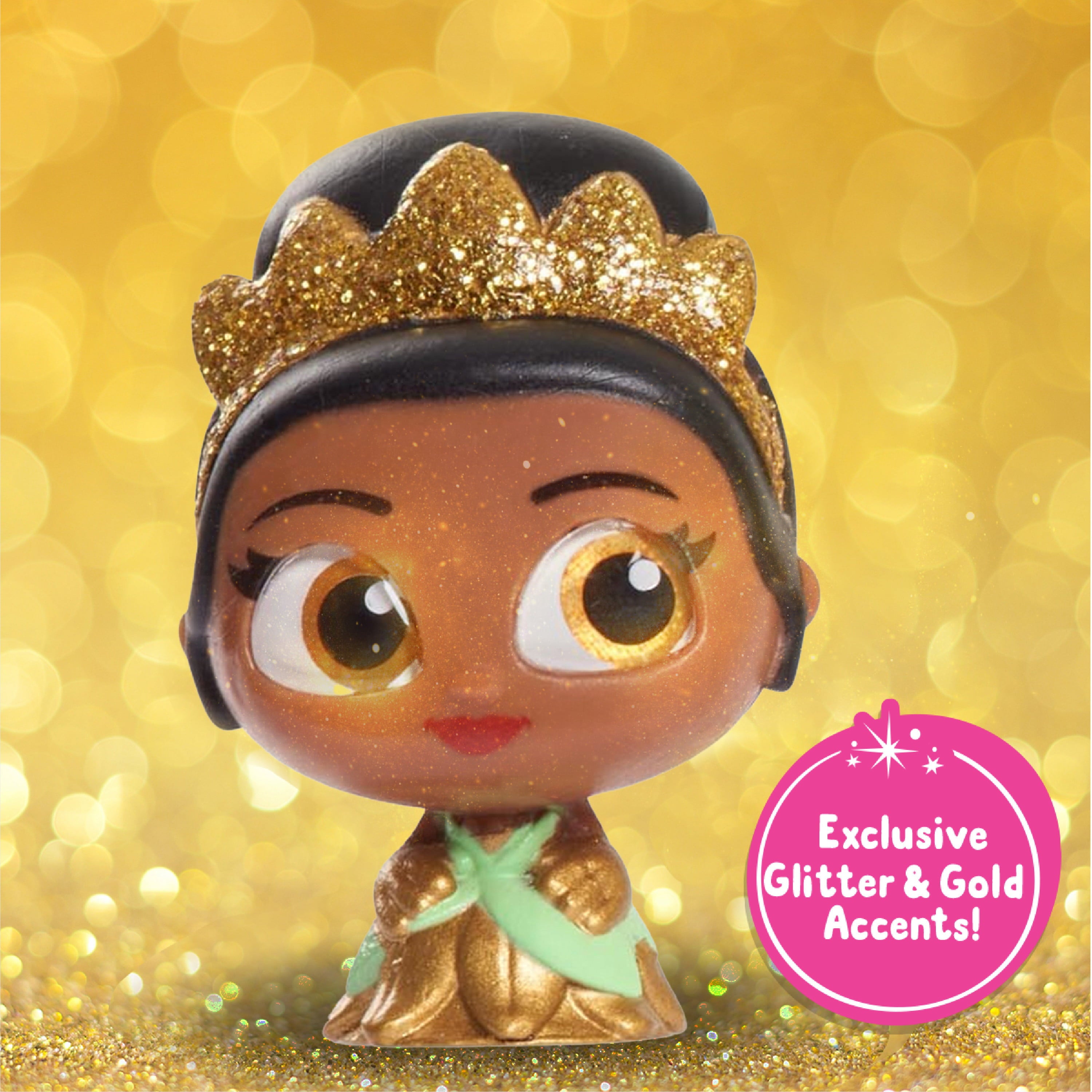 Disney Doorables Glitter and Gold Princess Collection Peek, Includes 8 Exclusive Mini Figures, Styles May Vary, Officially Licensed Kids Toys for Ages 5 Up, Gifts and Presents