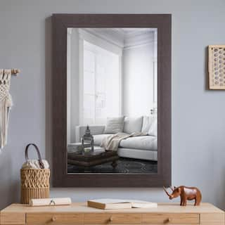 Yosemite Home Decor Medium Rectangle Espresso Beveled Glass Casual Mirror (36 in. H x 24 in. W) MINT003