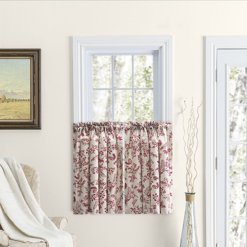 Waverly Gardens Rod Pocket Tier Pair Curtain