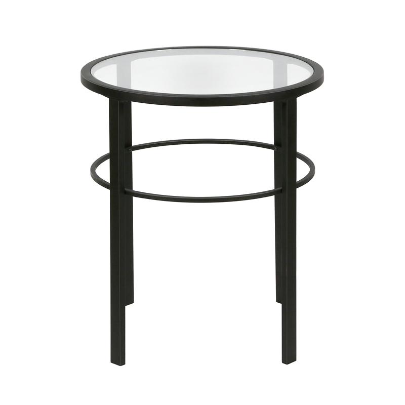 EvelynampZoe Contemporary Side Table with Glass Top  Crowdfused