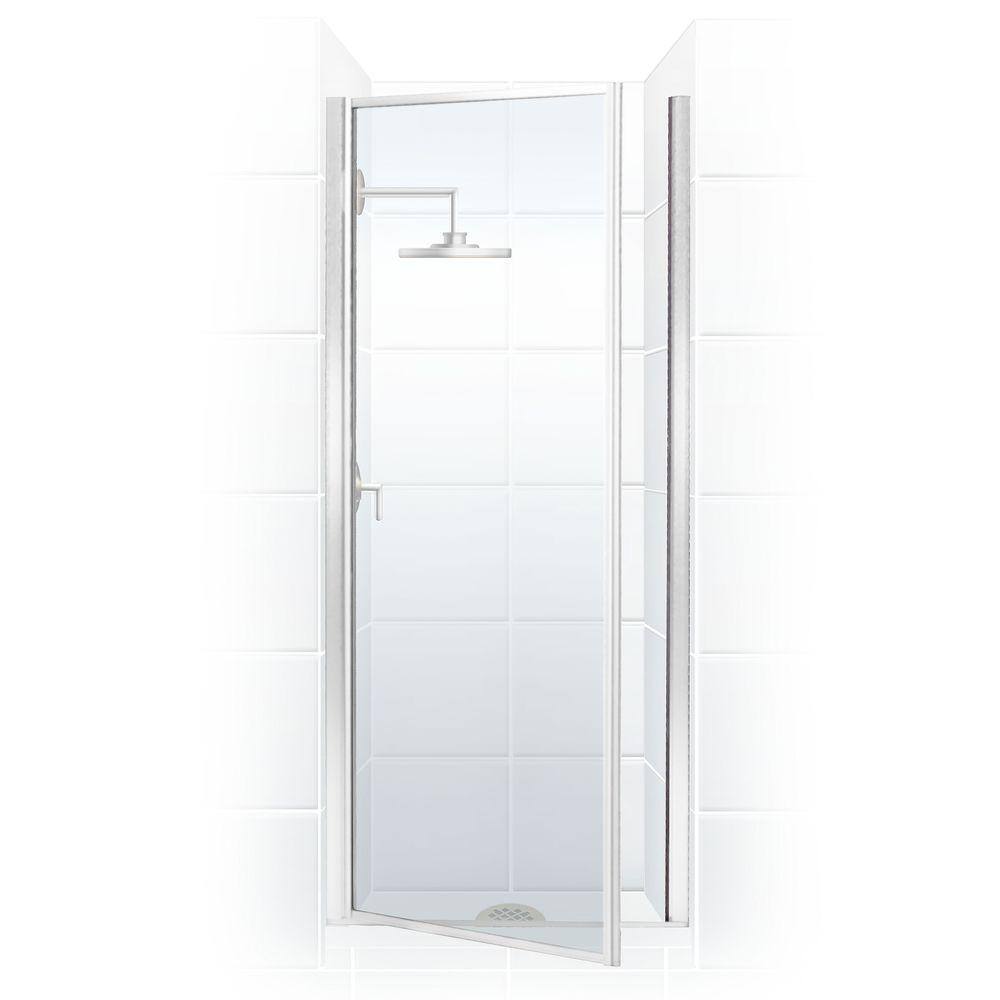 Coastal Shower Doors Legend 22.625 in. to 23.625 in. x 64 in. Framed Hinged Shower Door in Chrome with Clear Glass L23.66B-C