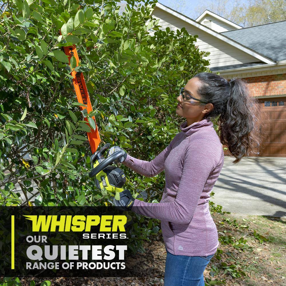 RYOBI ONE+ HP 18V Brushless Whisper Series 24 in. Cordless Hedge Trimmer (Tool Only) P26011BTL