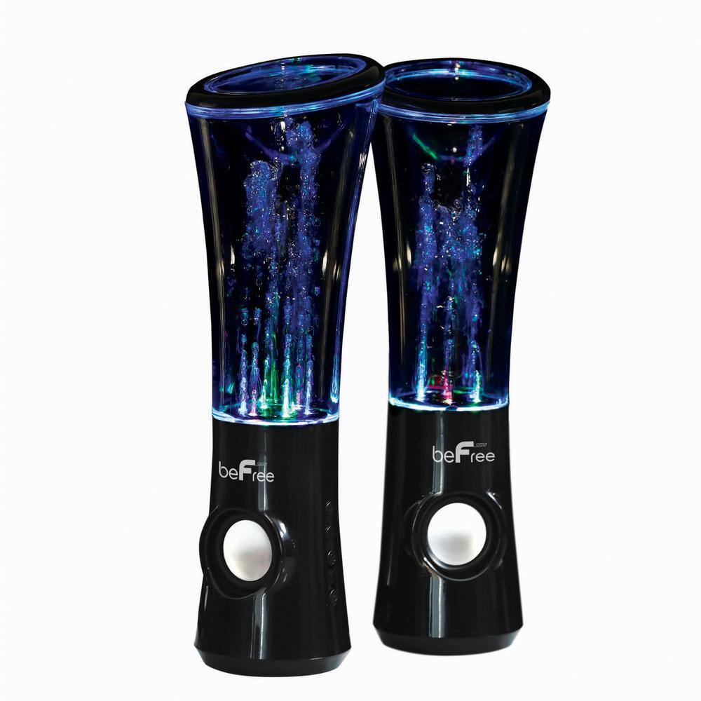 BEFREE SOUND Bluetooth Sound Reactive Color Changing LED Dancing Water Speakers 985103897M