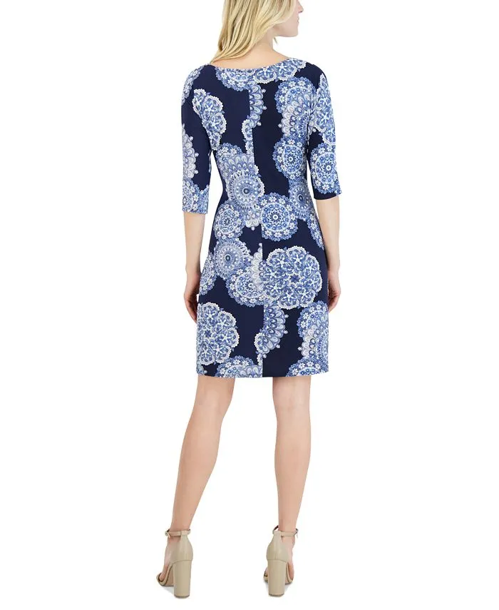 Women's Printed Side-Knot Dress