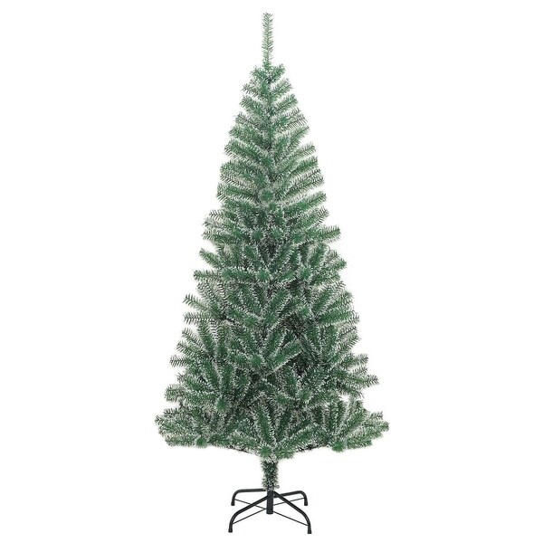 vidaXL Christmas Tree Garden Artificial Christmas Tree with Flocked Snow Green