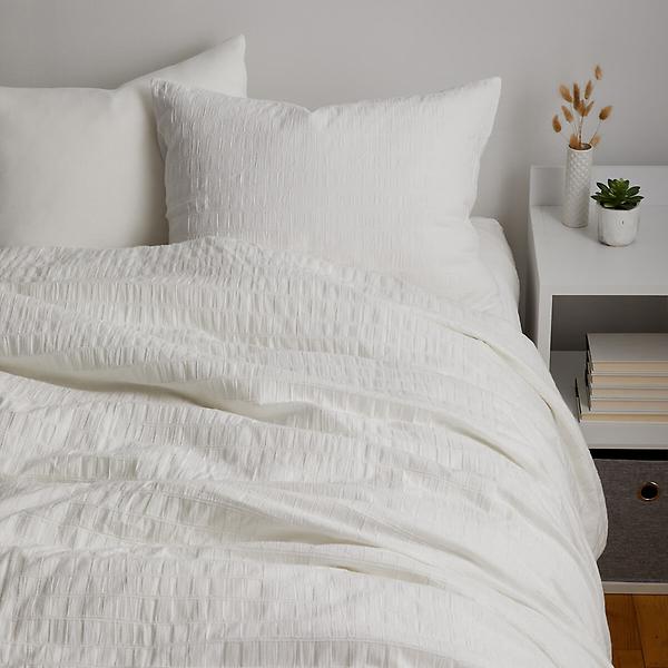 Dormify Bailey Textured Stripe Duvet Cover and Sham Set