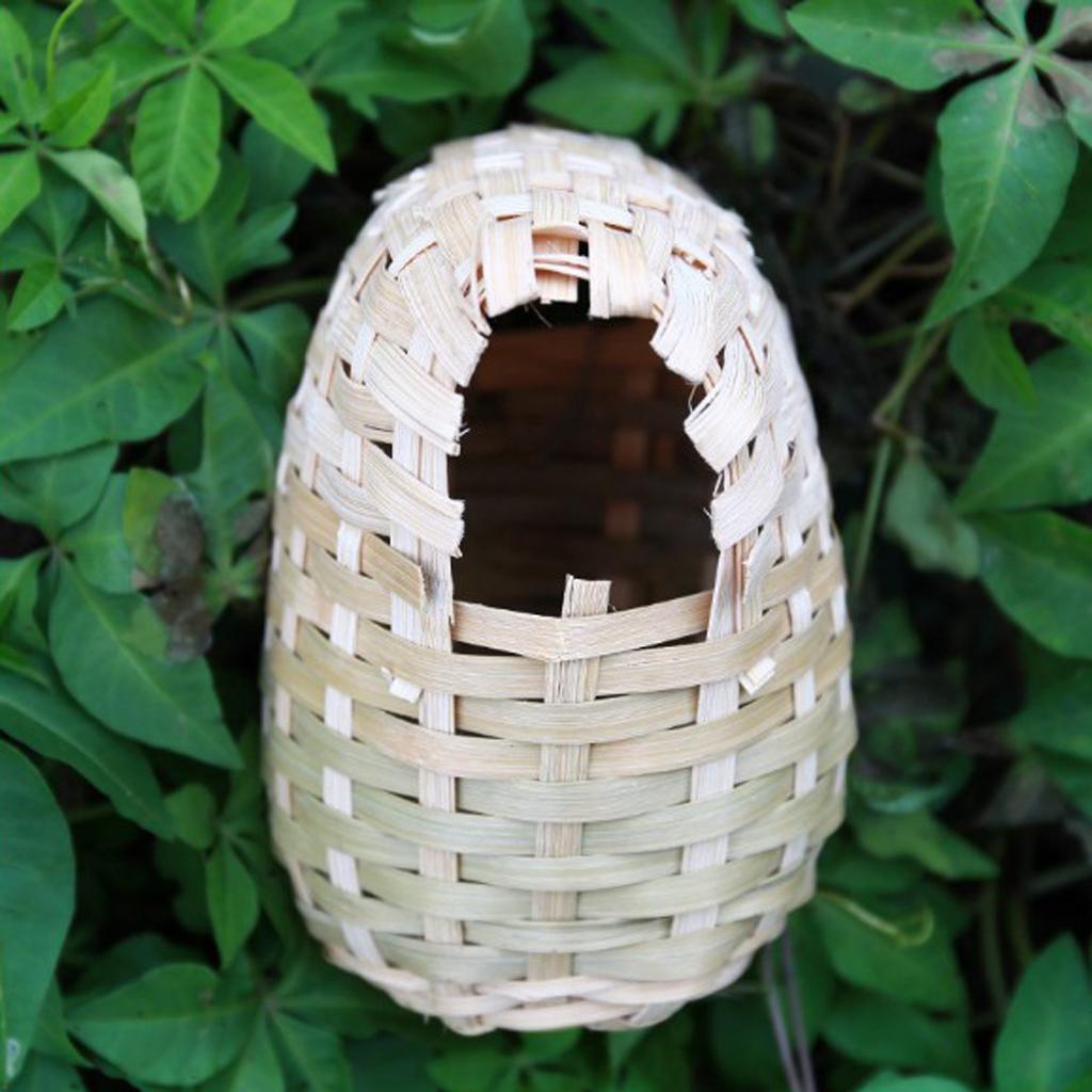 2 Pcs/Sizes Nest Birdhouse Handwoven Sparrows Cage Bed