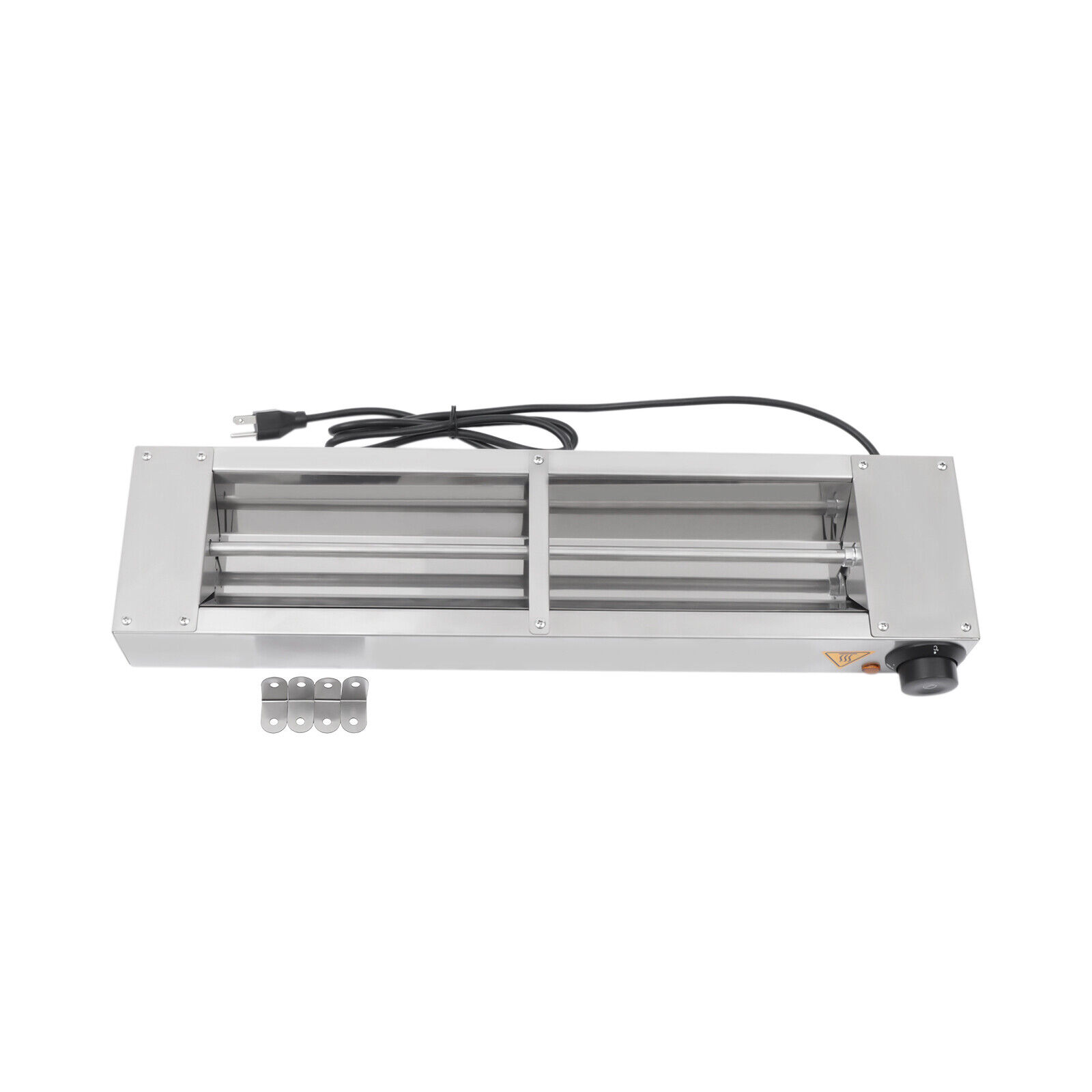 Miumaeov 24'' Stainless Steel Commercial Electric Strip Food Heater Electric Food Warmer with Cord and Plug 110V 500 W Commercial Heat Lamp Overhead Food Warmer