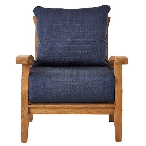 Cambridge Casual Leon Teak Patio Club Chair with Cushion