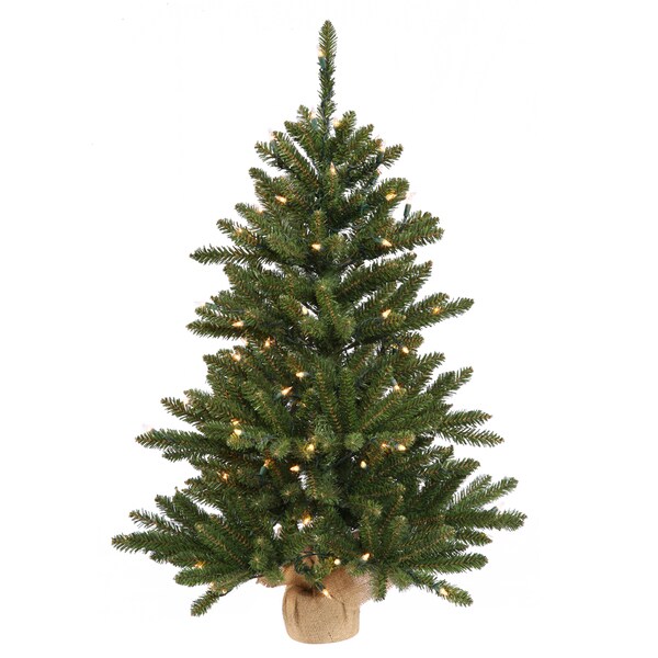 Vickerman Anoka Pine 30inch Artificial Christmas Tree With 50 Multicolored LED Lights