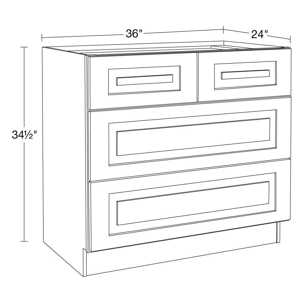 Home Decorators Collection Grayson Mythic Blue Plywood Shaker Stock Assembled Base Kitchen Cabinet Soft Close Cook Top 36 in. x 34.5 in. x 24 in. BCT36-GMB