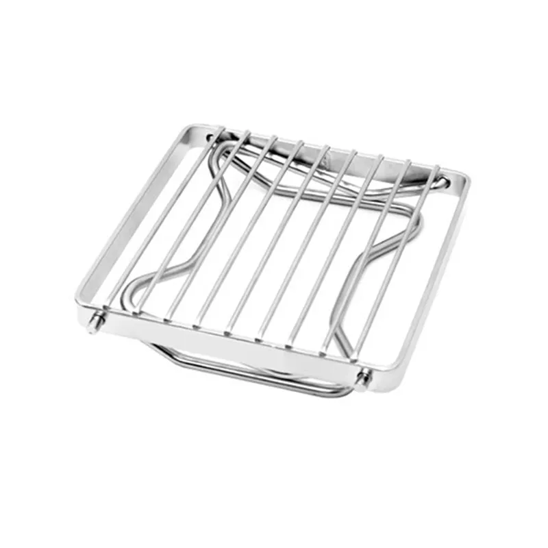 Folding Outdoor Portable Mini Stainless Steel Burner Bracket Barbecue Set Pot Bracket Baking Pan Bracket Grilling Net