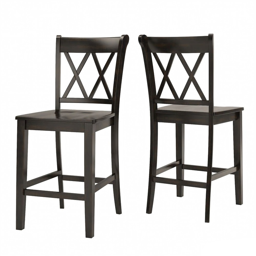 Elena Antique Grey Extendable Counter Height Dining Set   Double X Back by iNSPIRE Q Classic