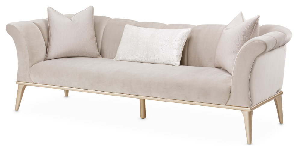 Yvette Sofa   Porcini/Champagne   Midcentury   Sofas   by HedgeApple  Houzz