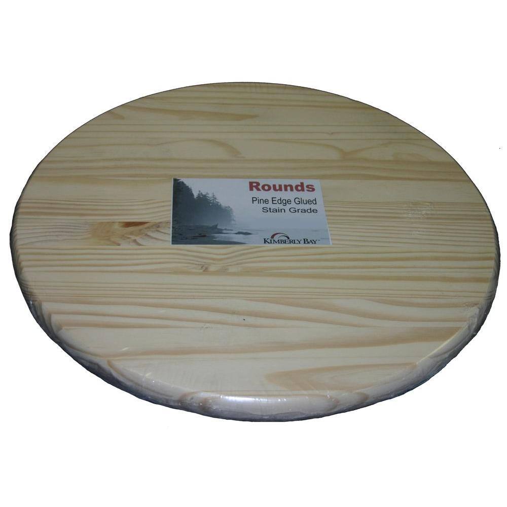 1 in. x 2 ft. x 2 ft. Pine Edge Glued Panel Round Board ZPRLR0124