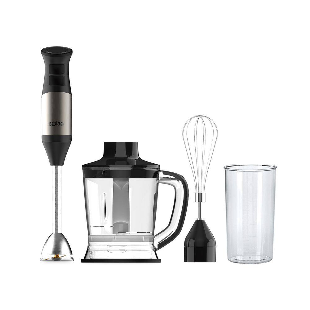 SOLAC 1000-Watt Stainless-Steel Professional Hand Blender with Accessories Kit SJK-1172