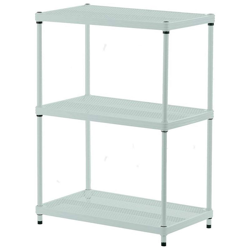 Design Ideas Meshworks 3 Tier Full-size Metal Storage Shelving Unit Rack， Green