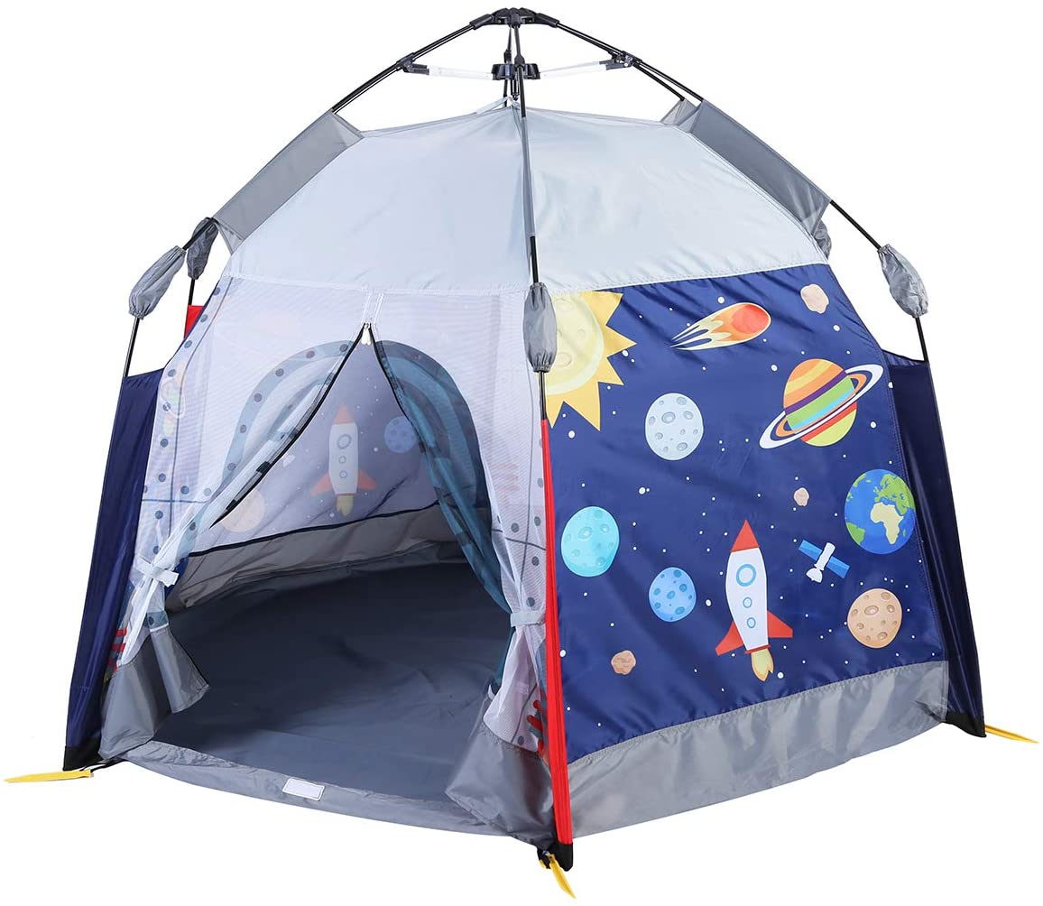 UTEX Dome Tent Playhouse - Kids Play Tent for Indoor or Outdoor Fun (Blue and Gray)