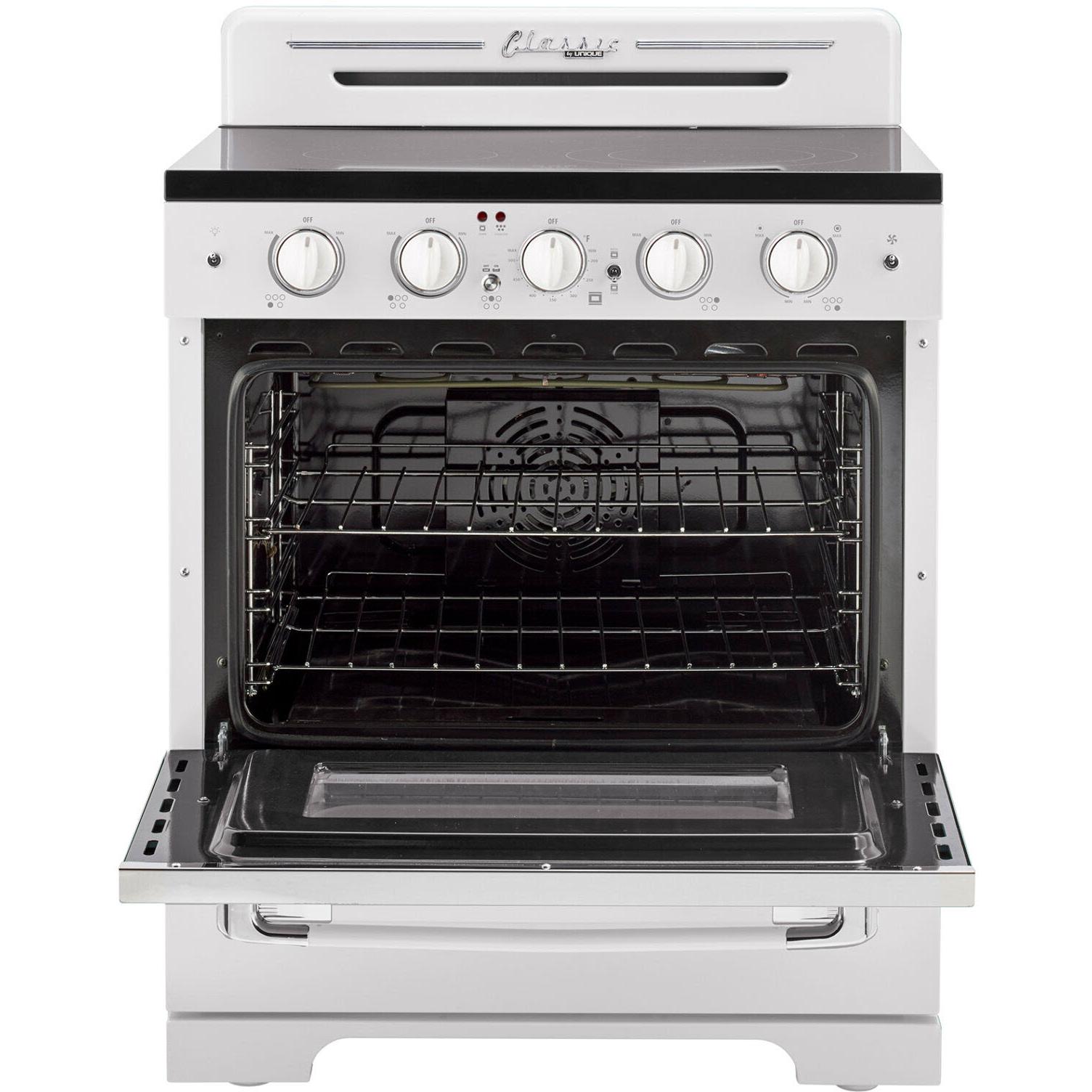 Unique Appliances 30-inch Freestanding Electric Range with Convection Technology UGP-30CR EC W