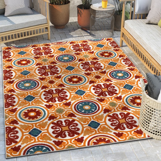 Well Woven Audun Geometric Indoor Outdoorhigh low Pile Area Rug