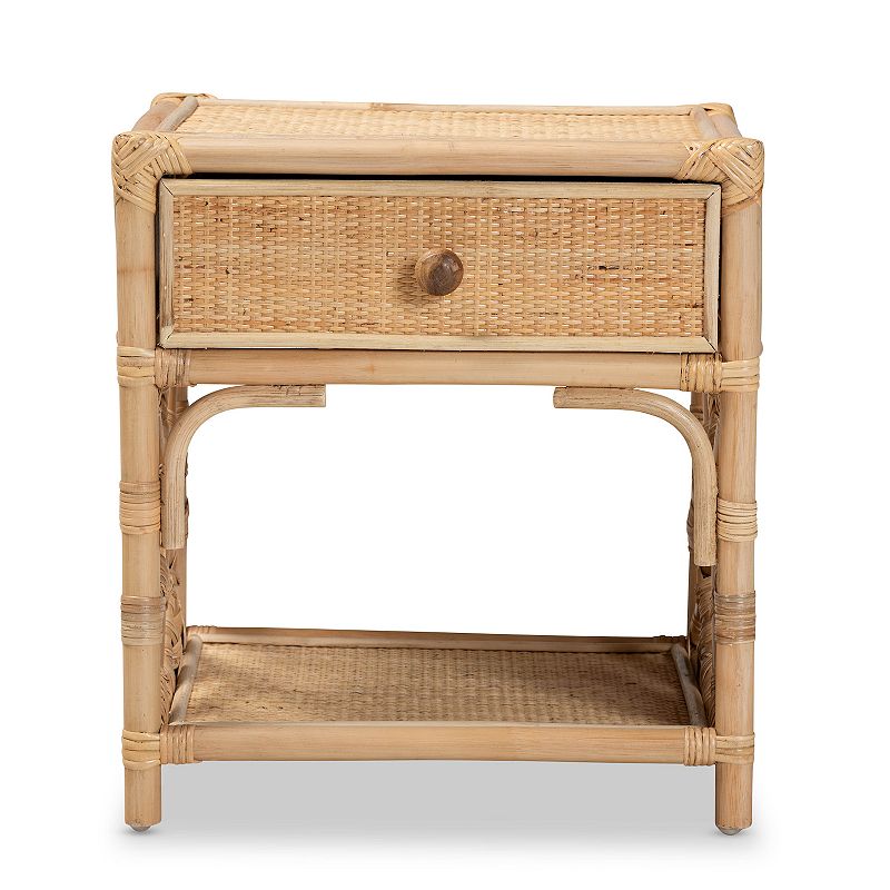 bali and pari Camara Rattan Nightstand Table